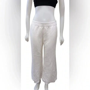 Precis  Petites Linen Blend White Wide Leg Pants Size 10